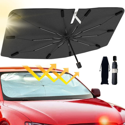 Foldable Car Windshield Sun Shade Umbrella – Cover UV Block Car Front Window (Heat Insulation Protection) for Auto Windshield Covers Cars