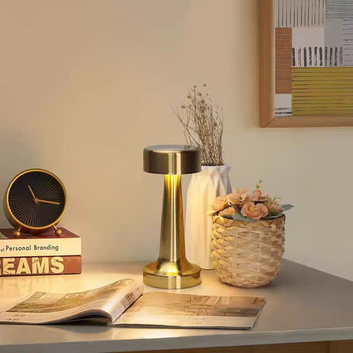 Rechargeable Touch Metal Table Lamp, 3 Colors Creative Ambient Lights, Room Decor LED Night Light