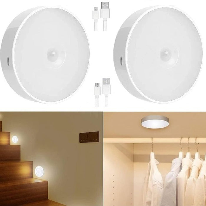 ✨ Smart Motion Sensor LED Light – 🔋 USB Rechargeable & 🌟 Energy Efficient 💡